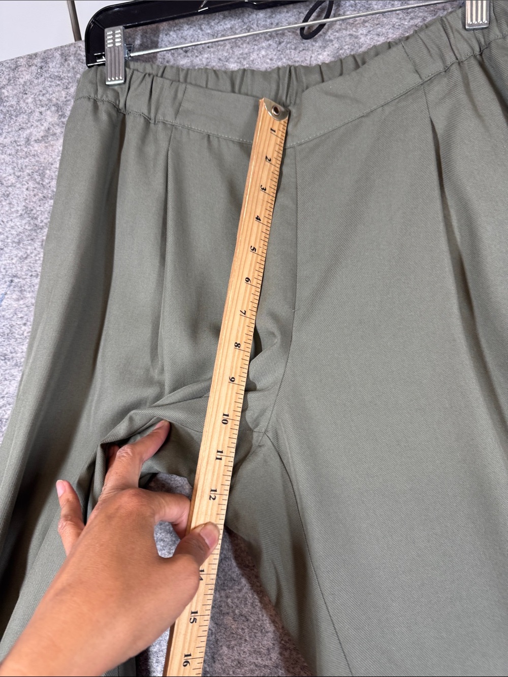 J.Jill Tencel Wide Leg Pants Sage Green M Petite Boho Casual Summer Resortwear - Picture 5 of 14